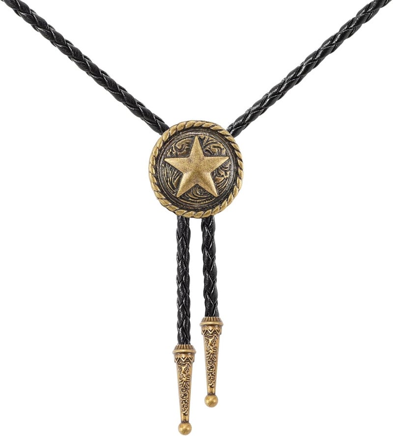 Sansths Bolo Tie for Men Cowboy Tie Native American Retro Western Necklace Cowboy Cowgirl Accessories for Men Women - Image 1